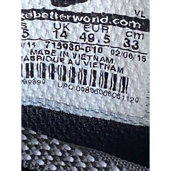 Nike Men's SIZE 15 Alpha Pro 2 TD Black Football Cleats 719930-010 - Picture 11 of 11